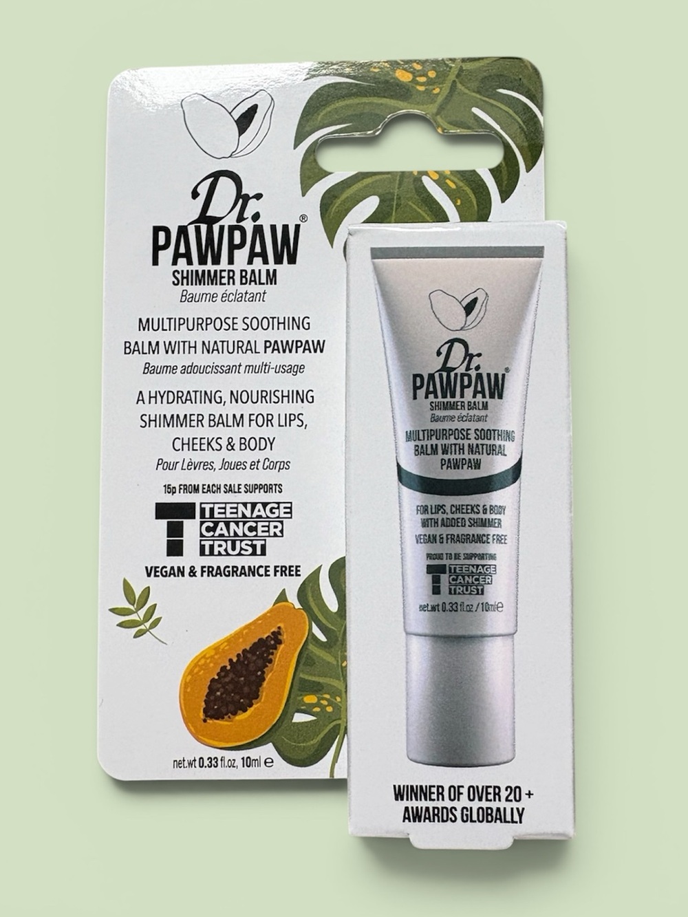 NWT Dr. PawPaw Shimmer Balm Multipurpose Soothing Lip Balm Lips Cheeks Body 10ml